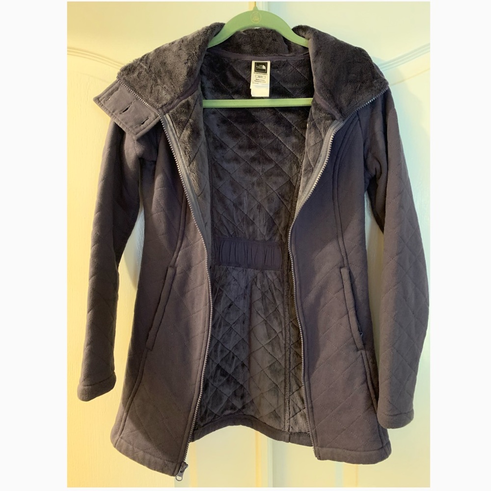 The North Face dark purple pea coat
